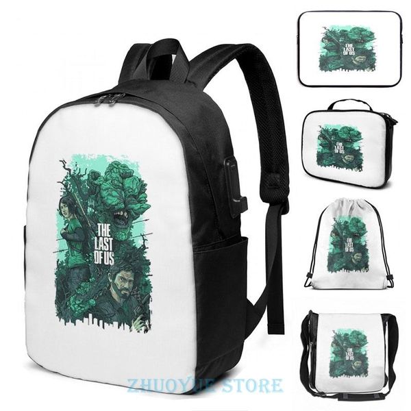 

backpack funny graphic print the last of us(9) usb charge men school bags women bag travel laptop