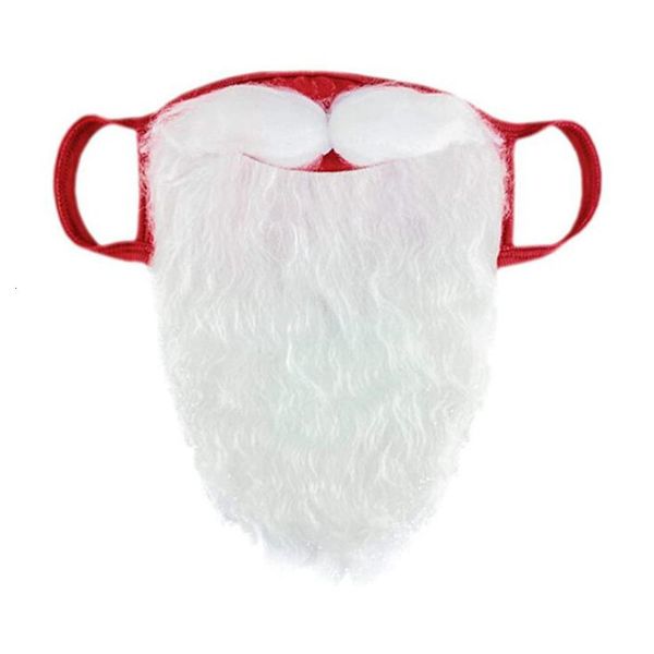 

with santa claus mask red beard