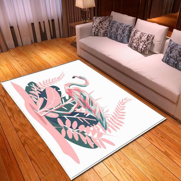 

carpets nordic living room carpet home decor flamingo kids play mat bedside area rugs flannel non slip floor dining table big rug