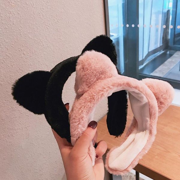 

face wash cat ear headband cute sweet width plush hair band simple trendy hairbands for girl fashion accessories1