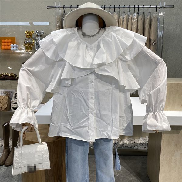 

blouses sweet white all-match loops super faerie neck-and-neck shirt