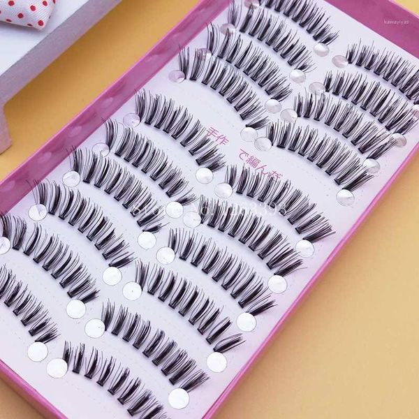 

transparent cotton stems false eyelashes pure hand cross natural thick fake tool makeup1