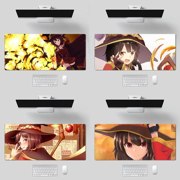 

mouse pads & wrist rests konosuba megumin anime lapkeyboard desk mat office computer pad game