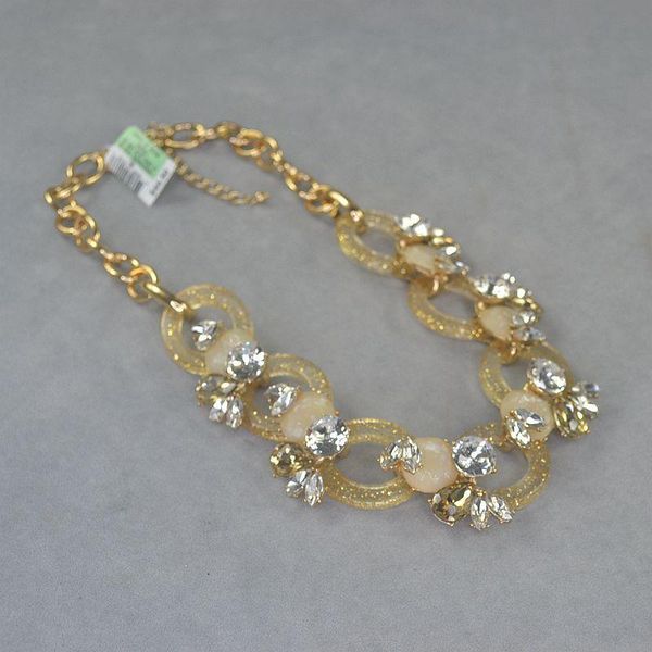 

chains inc alloy gold plated champagne synthetic material flower short necklace bohemian street po mix fashion, Silver