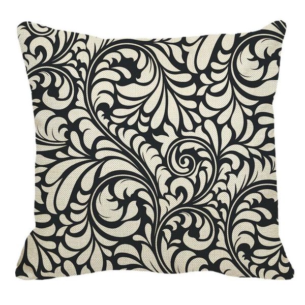 

45cmx45m simple style black and white pattern linen comfortable cushion cover home sofa decorative pillow yh189 cushion/decorative