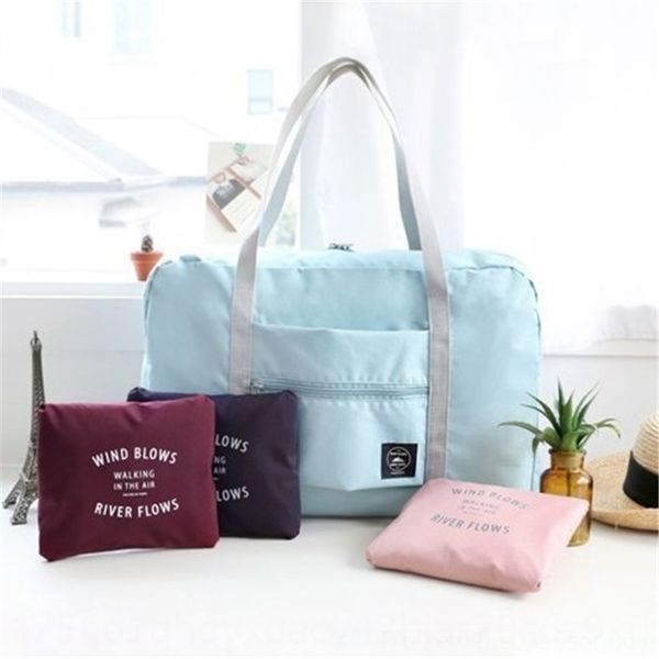 

qsg hand-held boarding korean version travel storage bags folding one shoulder travel sorting luggage storage bag