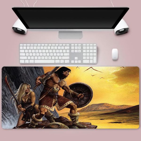 

mouse pads & wrist rests the barbarian pad cartooncute girl large game desk laptop