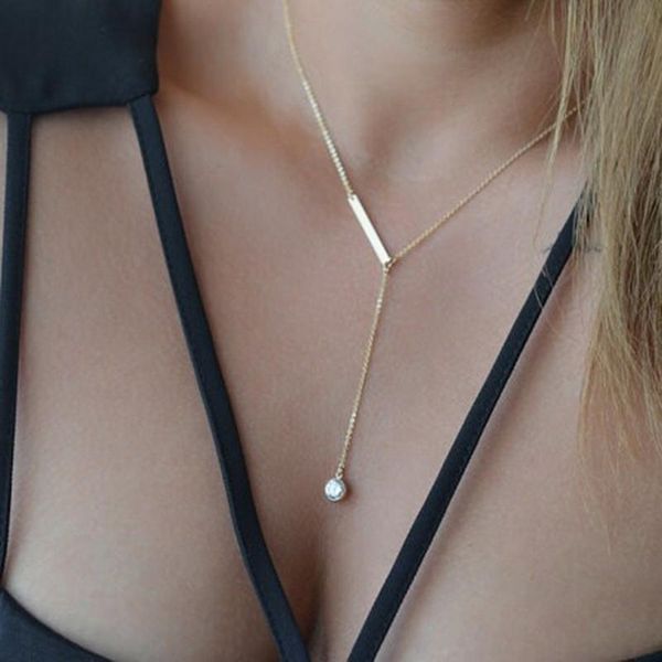 

chains gold necklace fashion style women lady y shaped design alloy chain pendant w_s (color: gold) ea, Silver