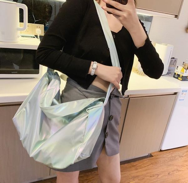

shoulder bags autumn/winter reflective laser bag women's large capacity messenger