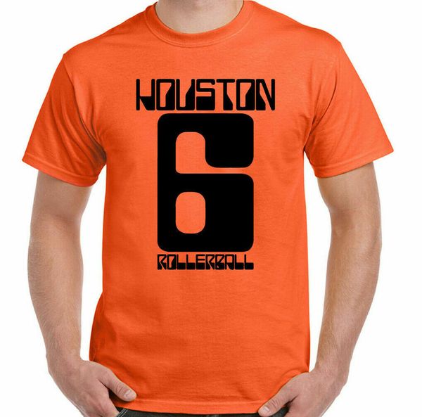 

Men classic rollerball cult t shirt 70's science Houston 6 top james caan, White;black