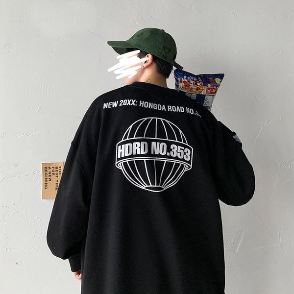 

men's hoodies & sweatshirts kemoy casual oversize autumn winter woman graphic printed korean streetwear hoodie clothing, Black
