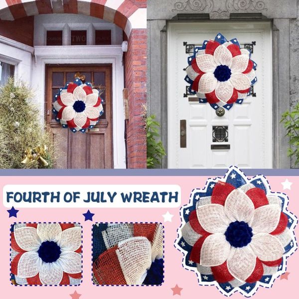 

decorative flowers & wreaths patriotic wreath for front door, fourth of julys and veterans day decorsupport wholesale drop