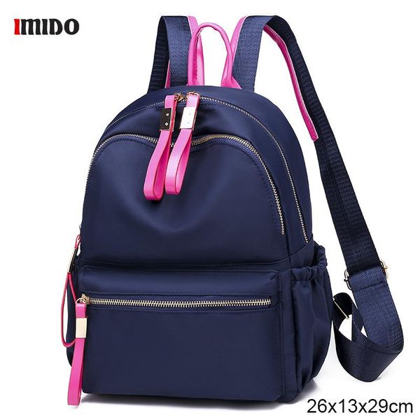 

outdoor bags 2021 korean style women oxford backpack waterproof lightweight school bag for girls navy blue black wine red travel