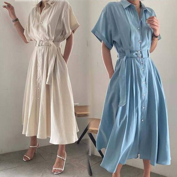 

casual dresses lash up umbrella swing midlength dress, Black;gray