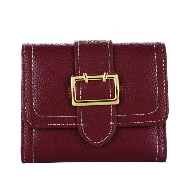 

wallets wallet women vintage fashion small leather purse female money bag zipper card holder coin, Red;black
