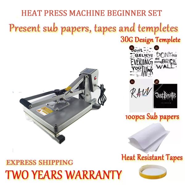 15 * 15 polegadas da máquina de sublimação Impressora de pressão de calor para camiseta / caixa de travesseiro Controle de tela de toque Novo chega