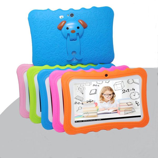 

kids brand tablet pc 7 inch quad core children tablet android 4.4 allwinner a33 google player wifi big speaker protective cover l-7pb