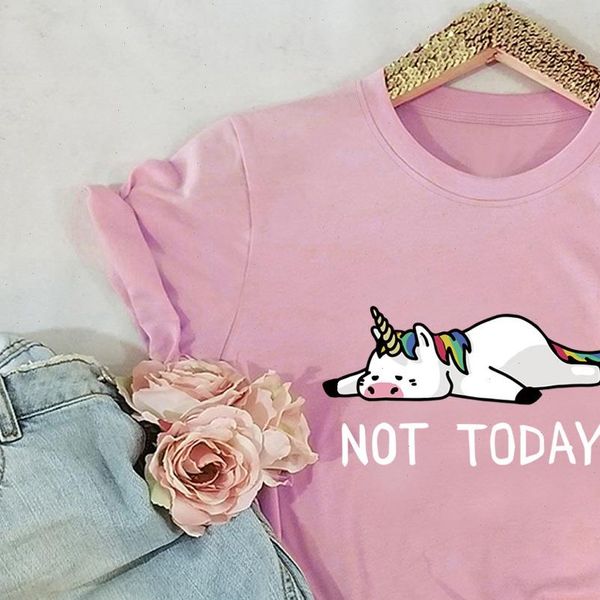 

plus size women t shirts s 5xl fashion cute unicorn shirt ladies 100% cotton o neck short sleeve summer, White