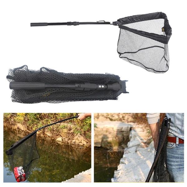 

steel wire green fishing net folding fishnet fish care crawfish shrimp cage portable landing tackle accessories