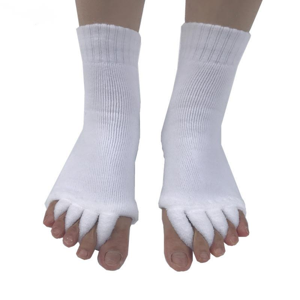 

yoga correction socks for women casual sportswear five fingers full open split toe comfortable thumb eversion sports, Black