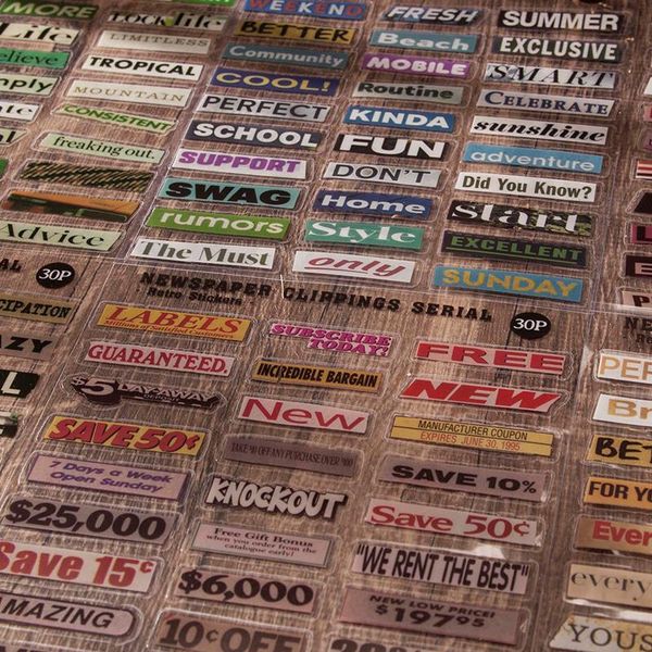 

gift wrap 50 pcs/lot vintage english alphabet series for scrapbooking school supplies junk journal diy stationerty deco sticker
