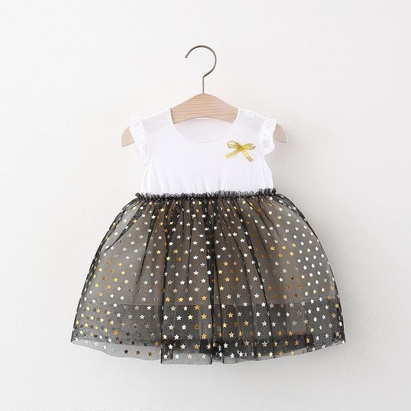 

girl's dresses keelorn baby girls princess toddler girl stars sequins party clothes flying sleeve children korean summer vestidos, Red;yellow