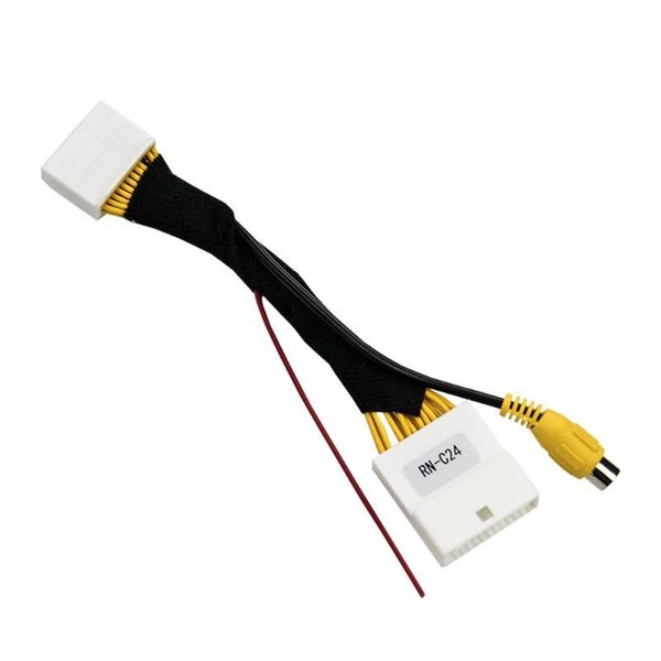 

car rear view cameras& parking sensors adapter for koleos kadjar fluence backup camera video input harness in-dash radio av plug to