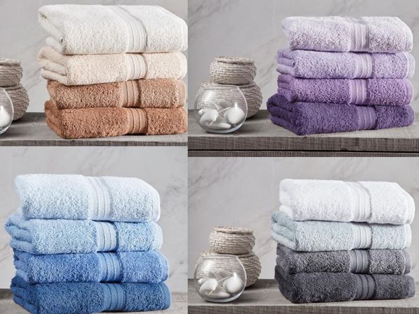 

towel pack of 4...%100 turkish cotton hand&face towels set..(50x80 cm,)cotton soft set..(5 color options)