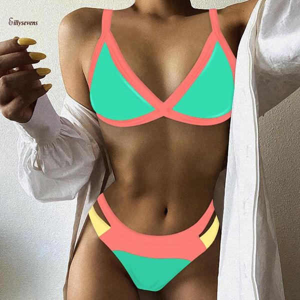 

women's swimwear solid color bikini 2021 women wave cup split cover-up swimsuit beachwear bathing suit trajes de baño mujer, White;black