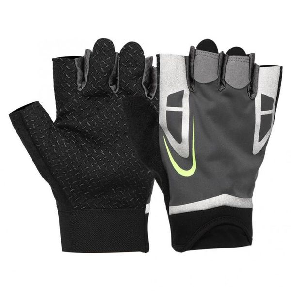 

sports gloves breathable fitness anti-skid weightlifting dumbbell handguard half finger for yoga cycling outdoor, Black