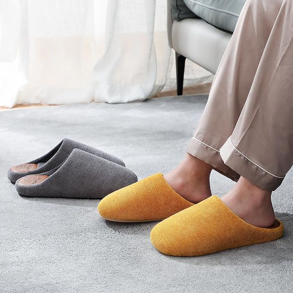 

fashion women cotton floor slippers thick bottom comfortable female causal indoor warm plush large size chausson femme, Black