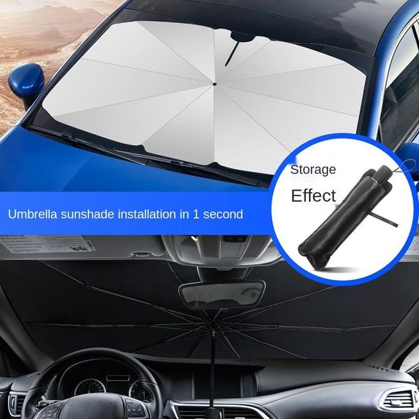

car sunscreen and heat insulation umbrella type sunshade folding front windshield