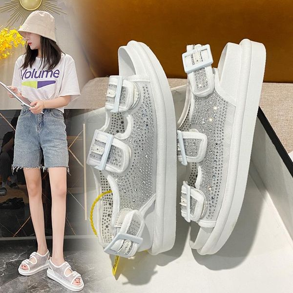 

dress shoes clear heels high heeled sandals woman 2021 beach clogs wedge high-heeled comfort girls thick platform summer rhineston, Black
