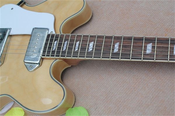 

6 string guitar, 360 degree electric guitar, log paint, maple fingerboard, half empty core guitar