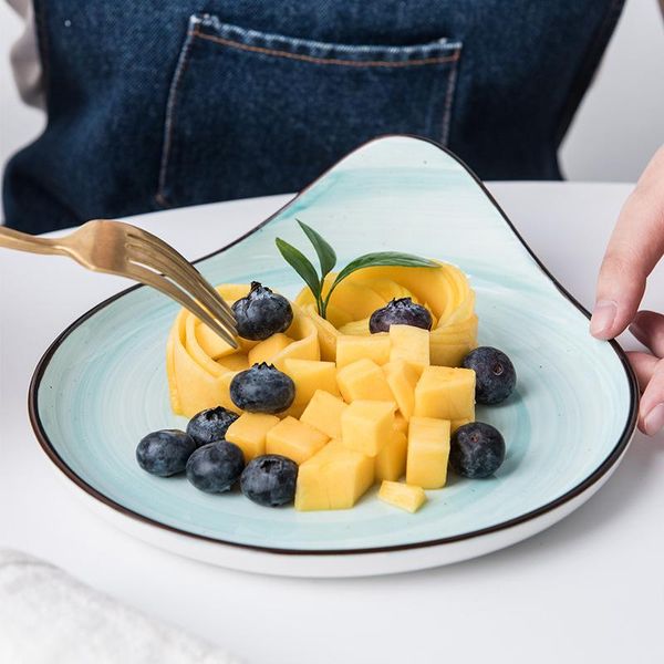 

dishes & plates underglaze hand painted ceramic plate special creative steak pasta western household commercial petal