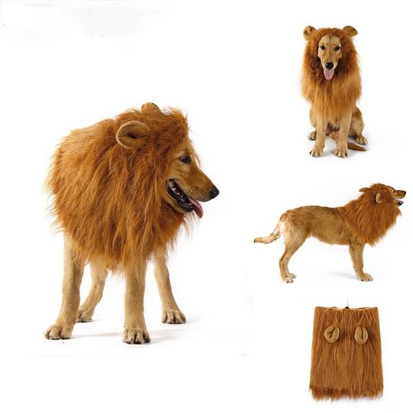 

cat costumes winter warm wig lion mane cute pet cosplay clothes transfiguration costume large dog party decoration with ear accessories