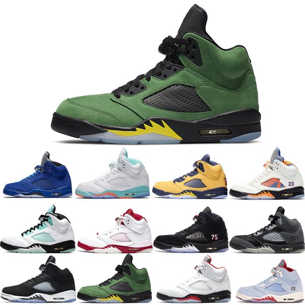 

basketball shoes 5s for men 3 space jam oreo metallic silver laney royal international flight ice red wings what the white stealth light, White;red