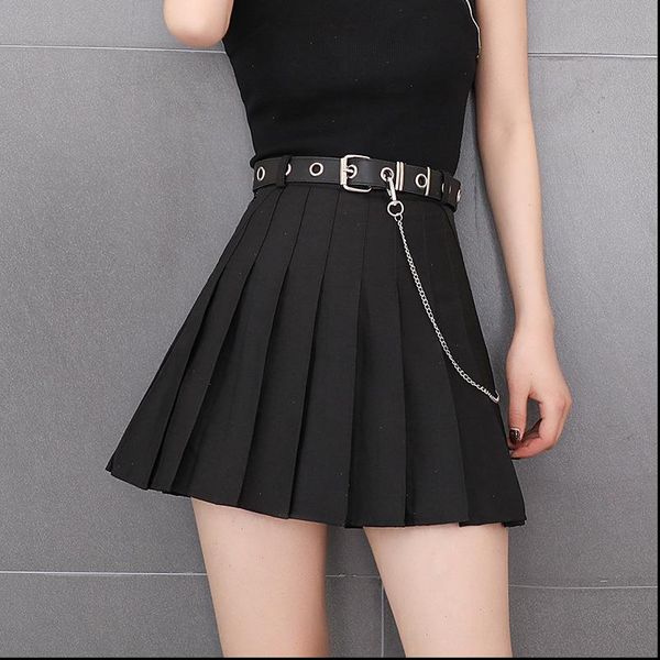 

preppy style plaid fashion women skirts high waist chic student pleated harajuku uniforms ladies girls dance, Black