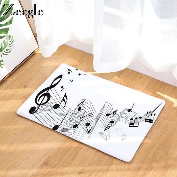 

carpets entrance door mat outdoor carpet paint musical note pattern flannel home decor non-slip floor for child bedroom and kitchen