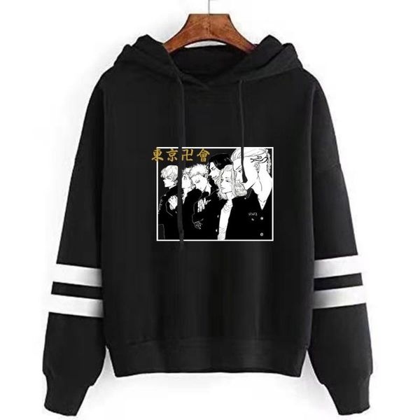 

men's hoodies & sweatshirts anime tokyo revengers loose printing unisex, Black