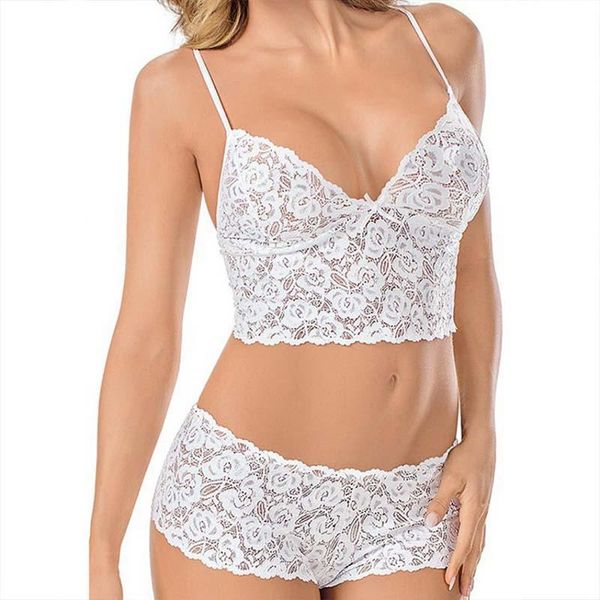 

bras sets lingerie set woman hollow corset transparent lace underwear cami clothes xxxl size, Red;black