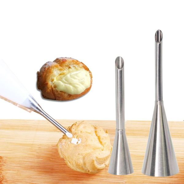 

1/2/3pcs puff cake tip pastry cream butter stainless steel nozzle decor baking piping tube diy kitchen home & tools