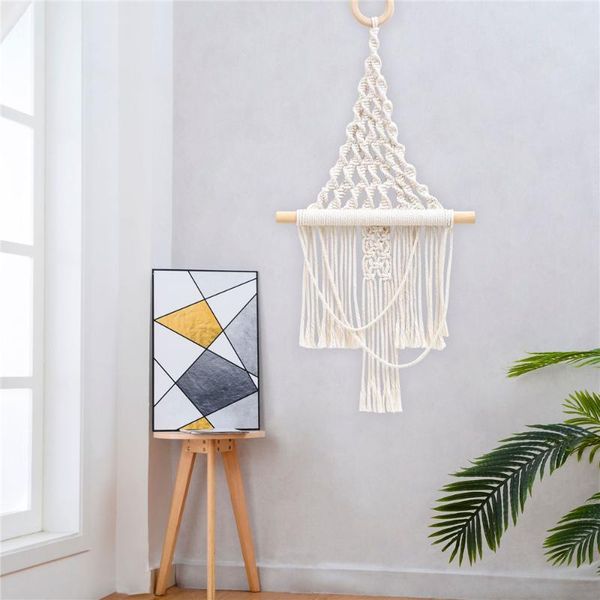 

tapestries bohemian retro cotton rope handwoven tapestry hanging ornaments crafts living room decor home decoration accessories