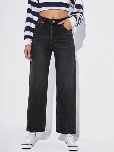 

straight leg jeans h3am#, Blue