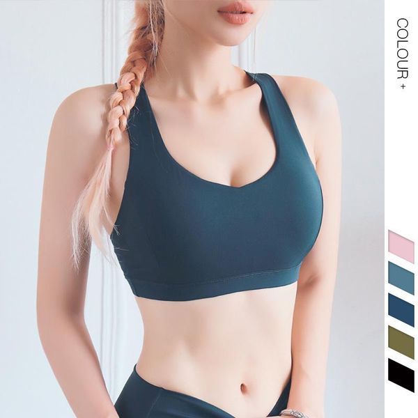 

yoga outfits arrival woman bralette cross back breathable running solid color camisole close-fitting skin-friendly gathering vest, White;red