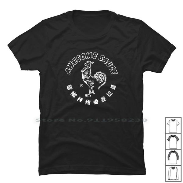 

men's t-shirts awesome sauce asian humor rooster funny cool t shirt 100% cotton humorous music movie tage some asia, White;black