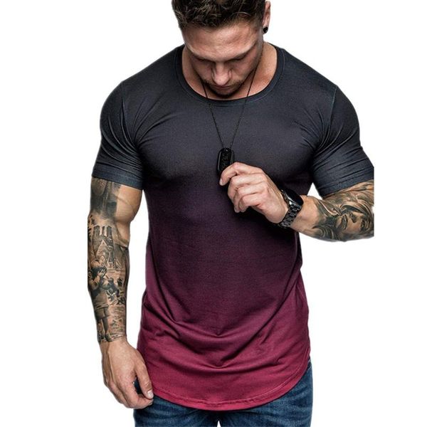 

personalized printed t-shirt oversized men's clothing, sports training shirt, fashion gym short sleeves t-shirts, White;black