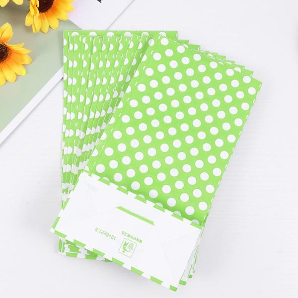 

pcs grade oil-proof polka dot bags biscuits packaging bread paper cookies wrapping (random color) gift wrap