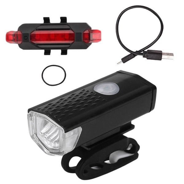 

bike lights bicycle front light usb rechargeable led set mountain and rear headlights night riding