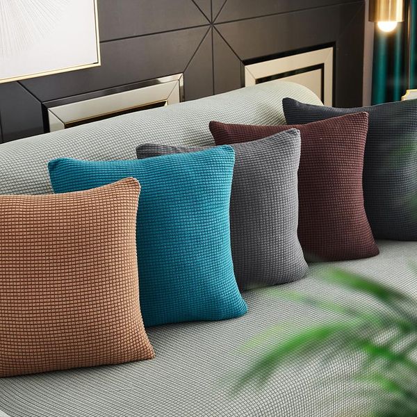 

pillow case simple square living room sofa luxury thicken elegant solid color kussenhoes home products di50bzt